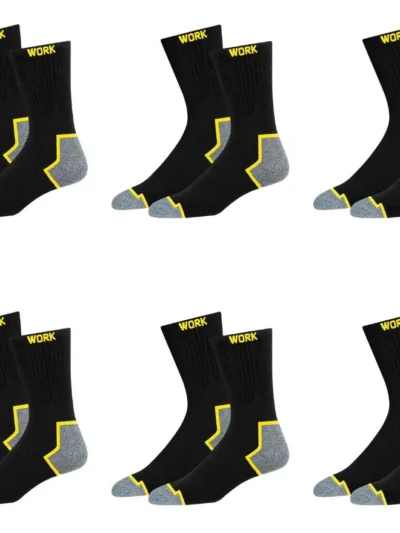 Calcetín Comodo Uso Rudo Para Trabajo 100% Algodon 6 Pares
